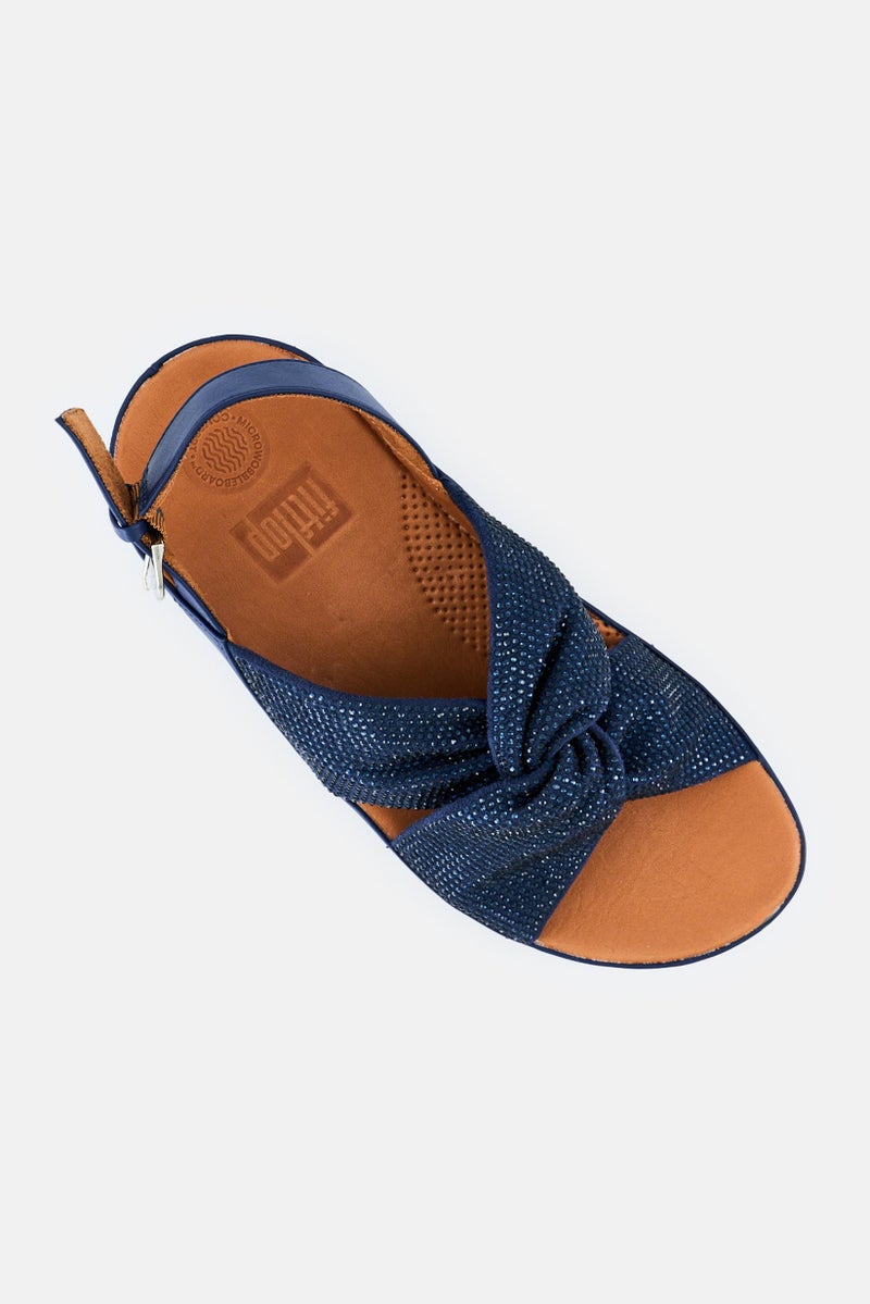 FitFlop صندل نسائي تويس كريستال بقفل قابل للتعديل، كحلي - Image 4